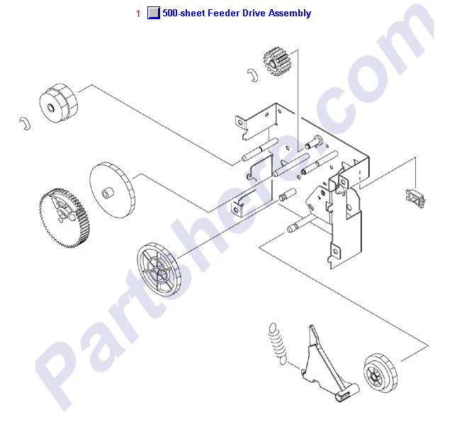 HP parts picture diagram for RM1-2909-000CN